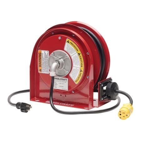 Reelcraft Ultra Compact Cord Reel, Single Outlet L 3030 123 3